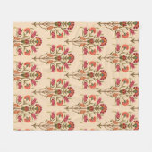 nahtlose Schleimhaut-Blume Muster Design Creme Bac Fleecedecke (Vorderseite (Horizontal))