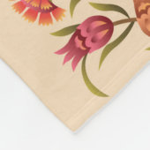 nahtlose Schleimhaut-Blume Muster Design Creme Bac Fleecedecke (Ecke)