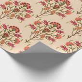 nahtlose Schleimhaut-Blume Muster Design Creme Bac Geschenkpapier (Ecke)