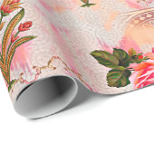 Nahtlose Schleimhaut mit blumenblumengeschmack auf Geschenkpapier (Rolleneckpunkt)