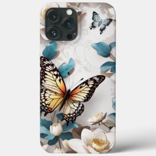 Nahtlose Schmetterlingsmuster-Blume Case-Mate iPhone Hülle
