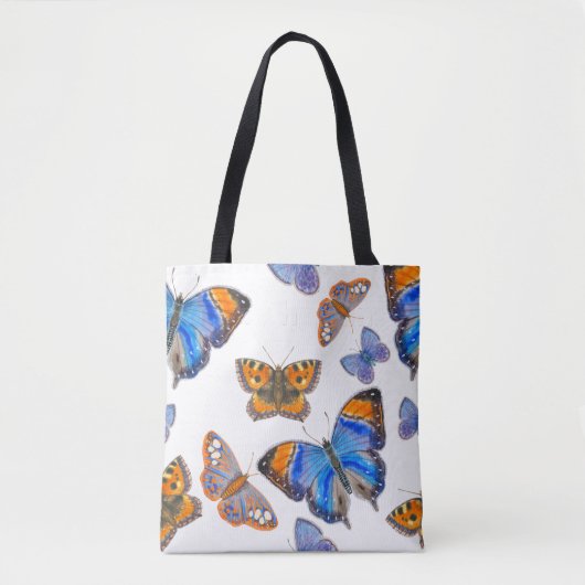 Nahtlose Schmetterlingsmuster Tasche (Vorderseite)
