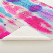 Nahtlose schmutzige Kunst. Helle, farbenfrohe Farb Sherpadecke (3/4)