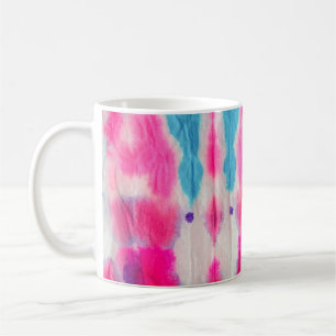 Nahtlose schmutzige Kunst. Helle farbenfrohe Farbe Kaffeetasse