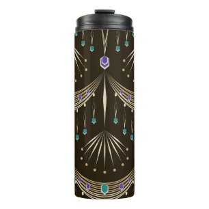 Nahtlose schöne antike Spitzen-Ornament.  Thermosbecher