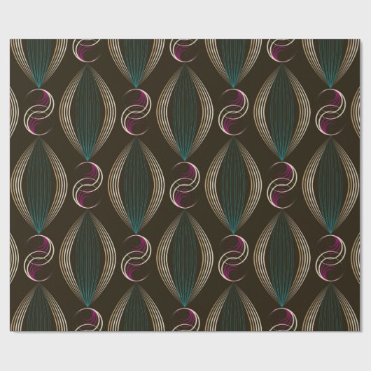 Nahtlose schöne Kunst Deko Muster Ornament. Geom Geschenkpapier (Flach)