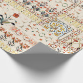 Nahtlose schöne Mughal-Blüte mit ethnischer Paisle Geschenkpapier (Ecke)