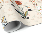 Nahtlose schöne Mughal-Blüte mit ethnischer Paisle Geschenkpapier (Rolleneckpunkt)