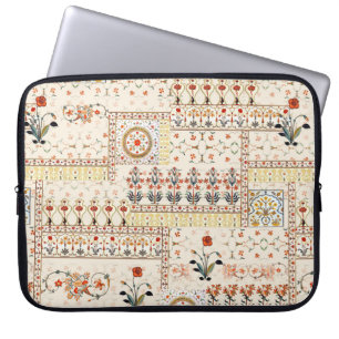 Nahtlose schöne Mughal-Blüte mit ethnischer Paisle Laptopschutzhülle