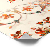 Nahtlose schöne Mughal-Blüte mit ethnischer Paisle Poster (Ecke)