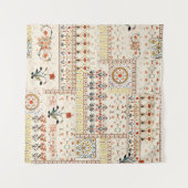 Nahtlose schöne Mughal-Blüte mit ethnischer Paisle Wandteppich (Vorderseite (Horizontal))