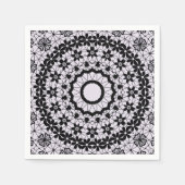 Nahtlose schwarze Spitzen Retrozitornament romanti Serviette (Vorderseite)