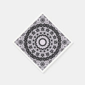 Nahtlose schwarze Spitzen Retrozitornament romanti Serviette (Ecke)