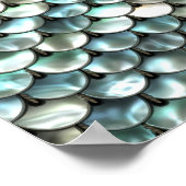 Nahtlose Sequins Textur: funkelnder Hintergrund. Poster (Ecke)