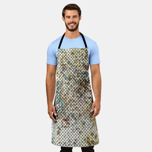 Nahtlose Sequins Textur: funkelnder Hintergrund. Schürze (Getragen)