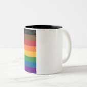 Nahtlose, sich wiederholende, inklusive Rainbow-Pr Zweifarbige Tasse (VorderseiteRechts)
