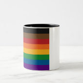 Nahtlose, sich wiederholende, inklusive Rainbow-Pr Zweifarbige Tasse (Mittel)