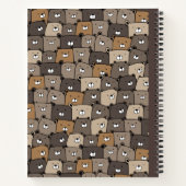 Nahtlose Spiralkomposition Teddy Bear Notizblock (Rückseite)