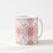 Nahtlose Spitzen-Ornamentaldekoration elegant Kaffeetasse (VorderseiteRechts)