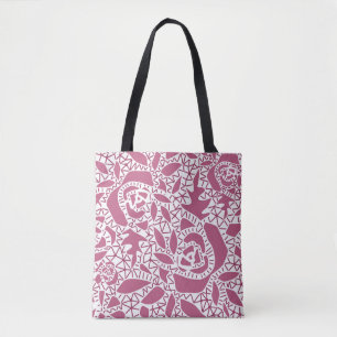 Nahtlose Spitzen-Rose romantisches Retro-Vintages Tasche