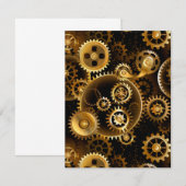 Nahtlose Steampunk-Messinggeräte Ankündigung (Vorne/Hinten)