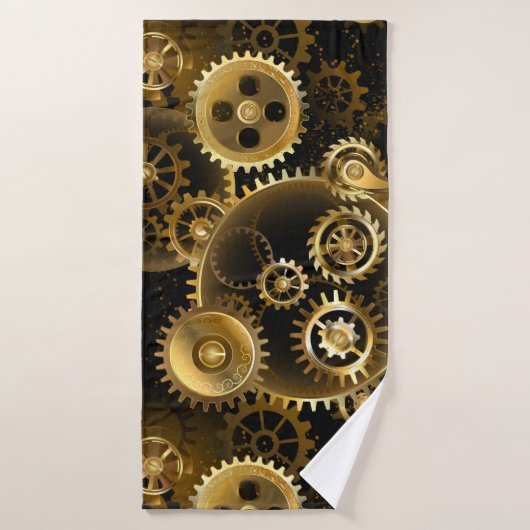 Nahtlose Steampunk-Messinggeräte Badehandtuch (Badehandtuch)