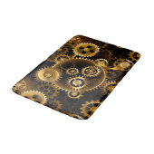 Nahtlose Steampunk-Messinggeräte Badematte (Schrägansicht)