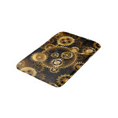 Nahtlose Steampunk-Messinggeräte Badematte (Schrägansicht)