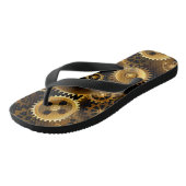 Nahtlose Steampunk-Messinggeräte Badesandalen (Schrägansicht)
