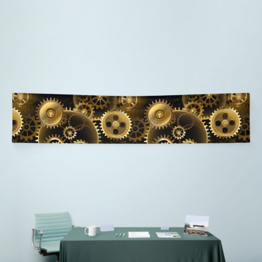 Nahtlose Steampunk-Messinggeräte Banner (Messeveranstaltung)