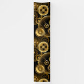 Nahtlose Steampunk-Messinggeräte Banner (Vertikal)