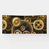 Nahtlose Steampunk-Messinggeräte Banner (Horizontal)