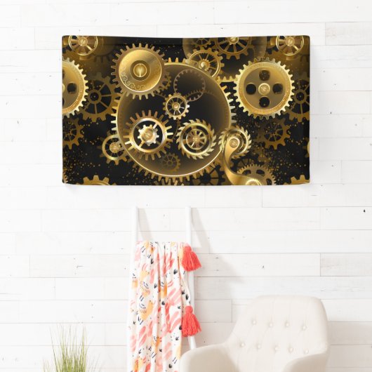 Nahtlose Steampunk-Messinggeräte Banner (Insitu)