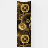 Nahtlose Steampunk-Messinggeräte Banner (Vertikal)