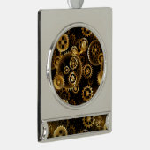 Nahtlose Steampunk-Messinggeräte Banner-Ornament Silber (Rechts)