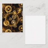 Nahtlose Steampunk-Messinggeräte Begleitkarte (Vorne/Hinten)