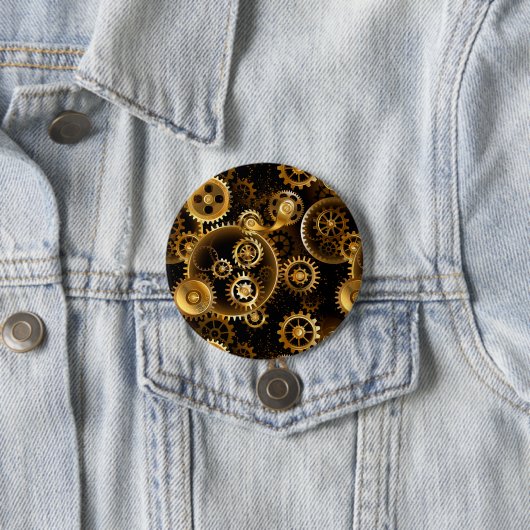 Nahtlose Steampunk-Messinggeräte Button (Beispiel)