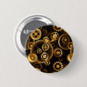 Nahtlose Steampunk-Messinggeräte Button (Vorne & Hinten)