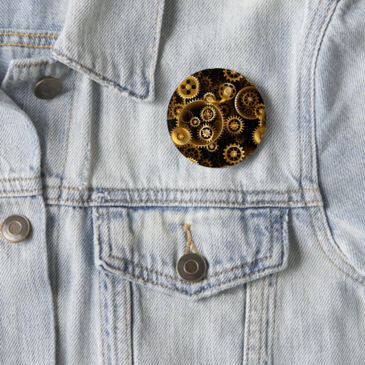 Nahtlose Steampunk-Messinggeräte Button (Beispiel)