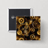 Nahtlose Steampunk-Messinggeräte Button (Vorne & Hinten)