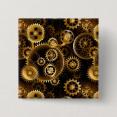 Nahtlose Steampunk-Messinggeräte Button (Vorderseite)