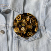 Nahtlose Steampunk-Messinggeräte Button (Beispiel)