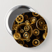 Nahtlose Steampunk-Messinggeräte Button (Vorne & Hinten)