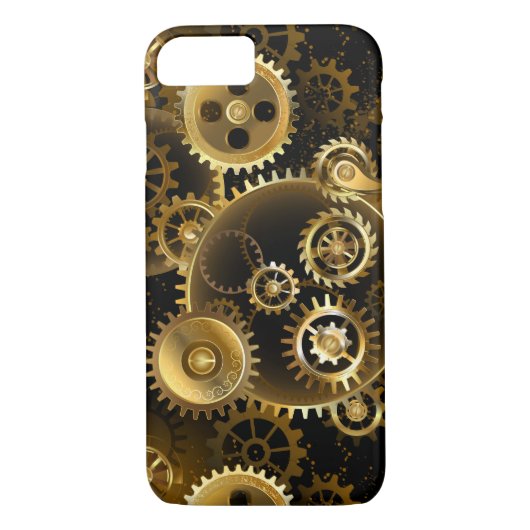 Nahtlose Steampunk-Messinggeräte Case-Mate iPhone Hülle (Rückseite)