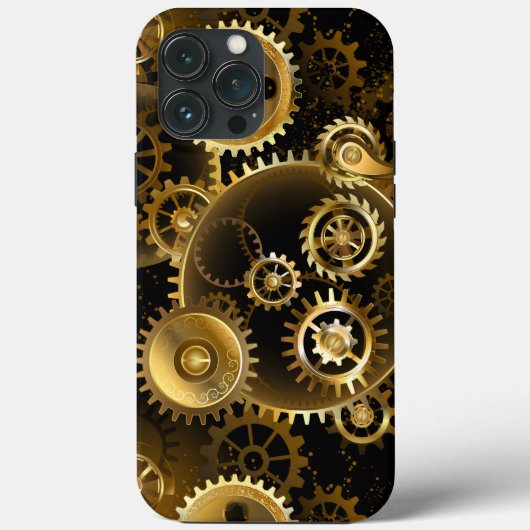 Nahtlose Steampunk-Messinggeräte Case-Mate iPhone Hülle (Rückseite)