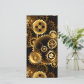 Nahtlose Steampunk-Messinggeräte Dankeskarte (Stehend Vorderseite)