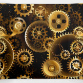 Nahtlose Steampunk-Messinggeräte Dreifach Gefaltete Urlaubskarte (Innenseite Mitte)