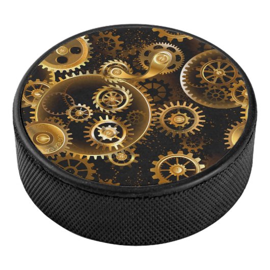 Nahtlose Steampunk-Messinggeräte Eishockey Puck (3/4)
