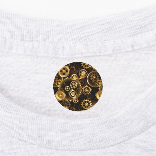 Nahtlose Steampunk-Messinggeräte Etiketten (Befestigt)