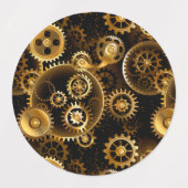 Nahtlose Steampunk-Messinggeräte Etiketten (Design 2)